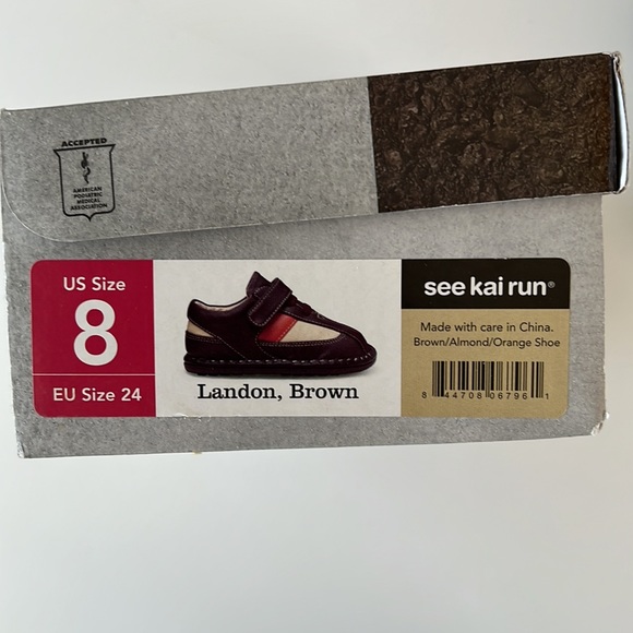Toddler Boys' See Kai Run Leather Landon Brown Shoes Sz 8 EU 24 - Picture 3 of 8